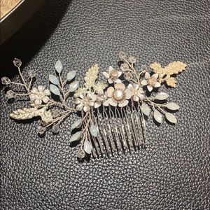 Handmade Wedding Hair Blue Floral Design Boho